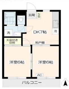 ウインコーポ関町南【2階】の間取り