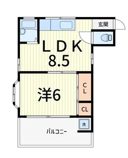 柳コーポ【1階】の間取り