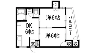 サンハイツタダ【1階】の間取り