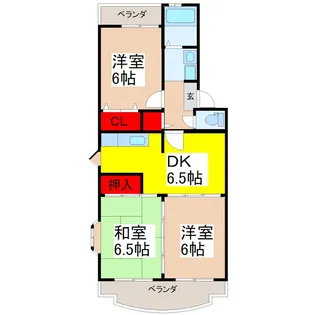グランディールよしはら【3階】の間取り