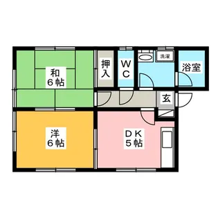 コーポ鍵和田B【1階】の間取り
