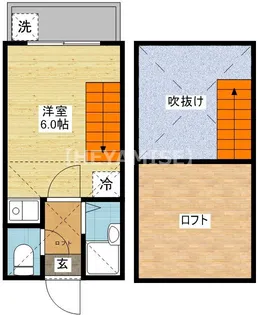 かもめアパート【1階】の間取り