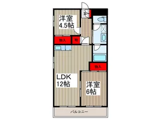 渋谷コ-ト3号館【5階】の間取り