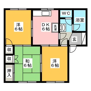 サンハイツ五味A【1階】の間取り