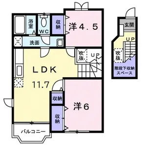 アメニティ-141 B【2階】の間取り
