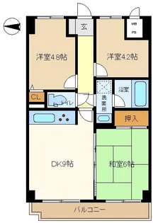 ライオンズマンション武里【2階】の間取り