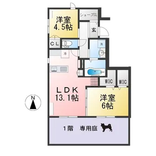 Presso さくら【1階】の間取り