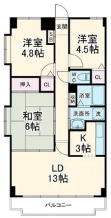 エレガンス春日部【3階】の間取り