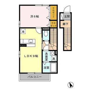イーストヒルズ 七番館【2階】の間取り