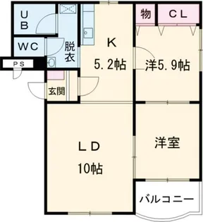 レジデンスクロスロード【1階】の間取り