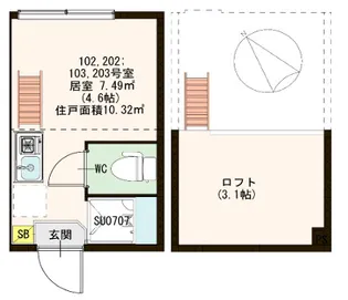 ブライト東長崎【1階】の間取り