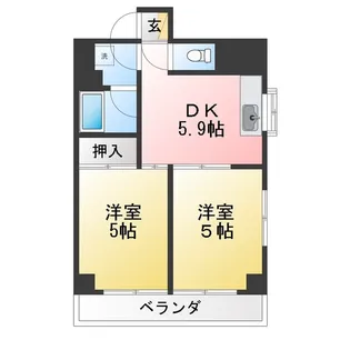 フォレストカサベルデ大島【3階】の間取り