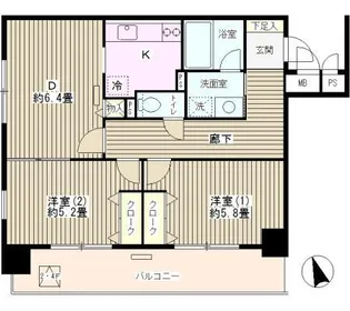 グランス木場公園【2階】の間取り