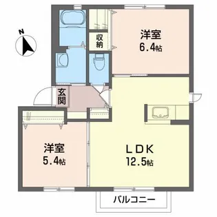 グランコート丸内B【2階】の間取り