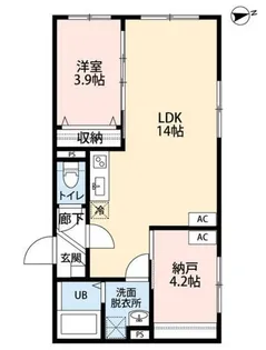 グランヴィクトワール大山【2階】の間取り