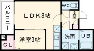 ジーメゾン奈良大安寺【2階】の間取り