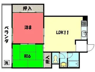 マンション高原【5階】の間取り