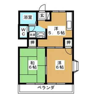 メゾンクレールC【2階】の間取り