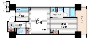 ザ・大阪レジデンス備後町【14階】の間取り