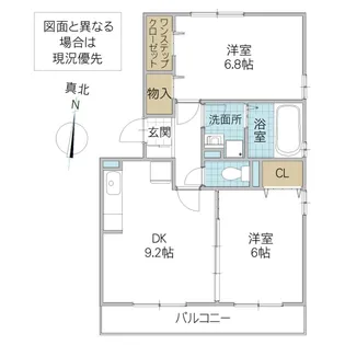 カーサ・フェリーチェ A棟【3階】の間取り