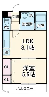 EVERA大倉山【1階】の間取り
