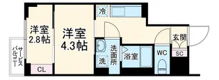 スタイリオフィット新丸子【2階】の間取り