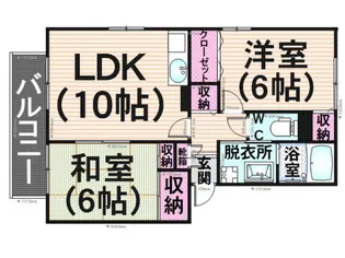 セジュールフォーレB棟【2階】の間取り
