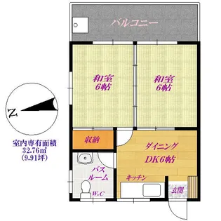 新垣アパート【3階】の間取り