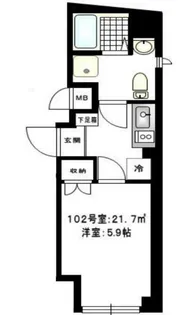 b CASA TABATA【1階】の間取り