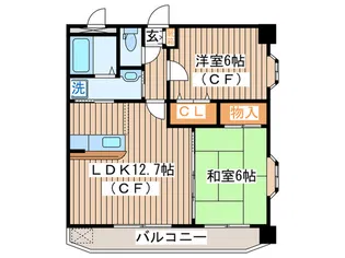 ロイヤルアニバーサリー楢町【4階】の間取り