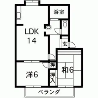 メゾンムラヤマ【1階】の間取り