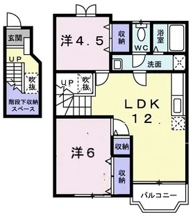 パセオ・デル・ソル【2階】の間取り