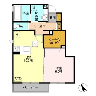 コトー・ルシエル D【1階】の間取り