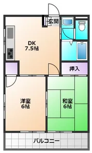 ブラウンハイツ【2階】の間取り