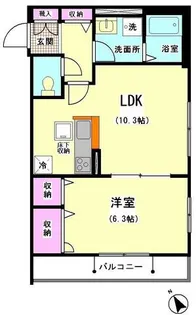 リベルテ大井町【2階】の間取り