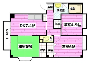 フォブール木谷【1階】の間取り