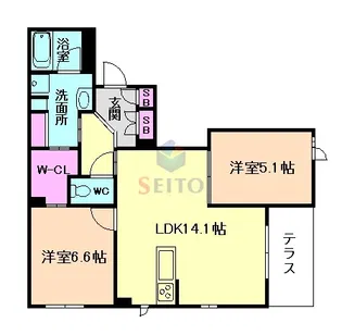 Shamaison NOVARCA【1階】の間取り