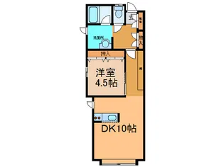アーバンフラット17【2階】の間取り