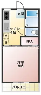 フラットこなんC【2階】の間取り