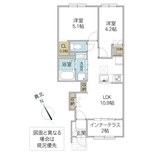 Primaverina A棟【1階】の間取り