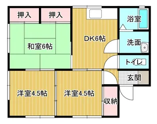 茨城県常陸太田市塙町【一戸建】の間取り