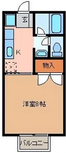 ハーベストハイツ 202【2階】の間取り