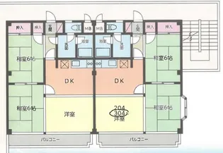 第3メゾン 豊晃ビル3階 3DK【3階】の間取り