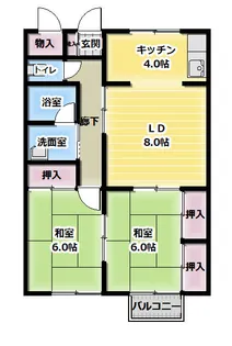 コ-ポウィンドミル【1階】の間取り