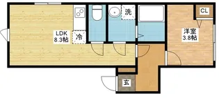Primevere西山【1階】の間取り