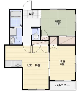 尾野スカイハイツ3【2階】の間取り