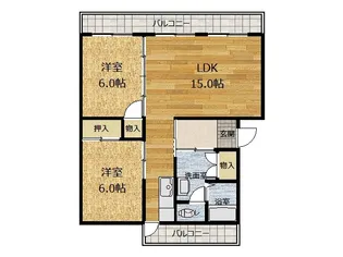 ヴィラナリー日田【1階】の間取り