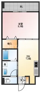 プランドールマンション【2階】の間取り