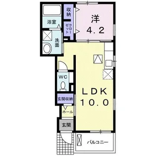 ユア エルバ・セーレ I【1階】の間取り