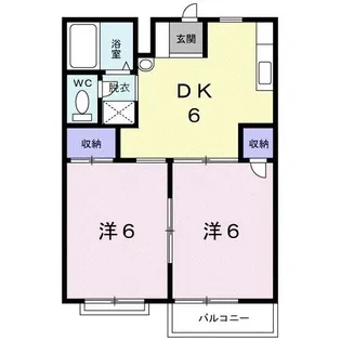 グリーンハイツクドウB【2階】の間取り